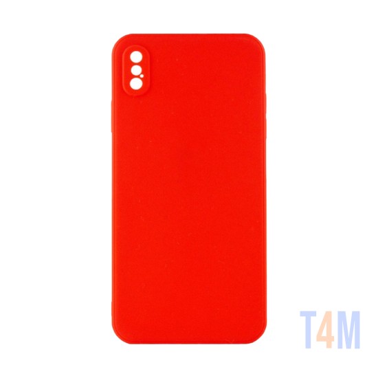 Silicone Case with Camera Shield for Apple iPhone X/10 Red